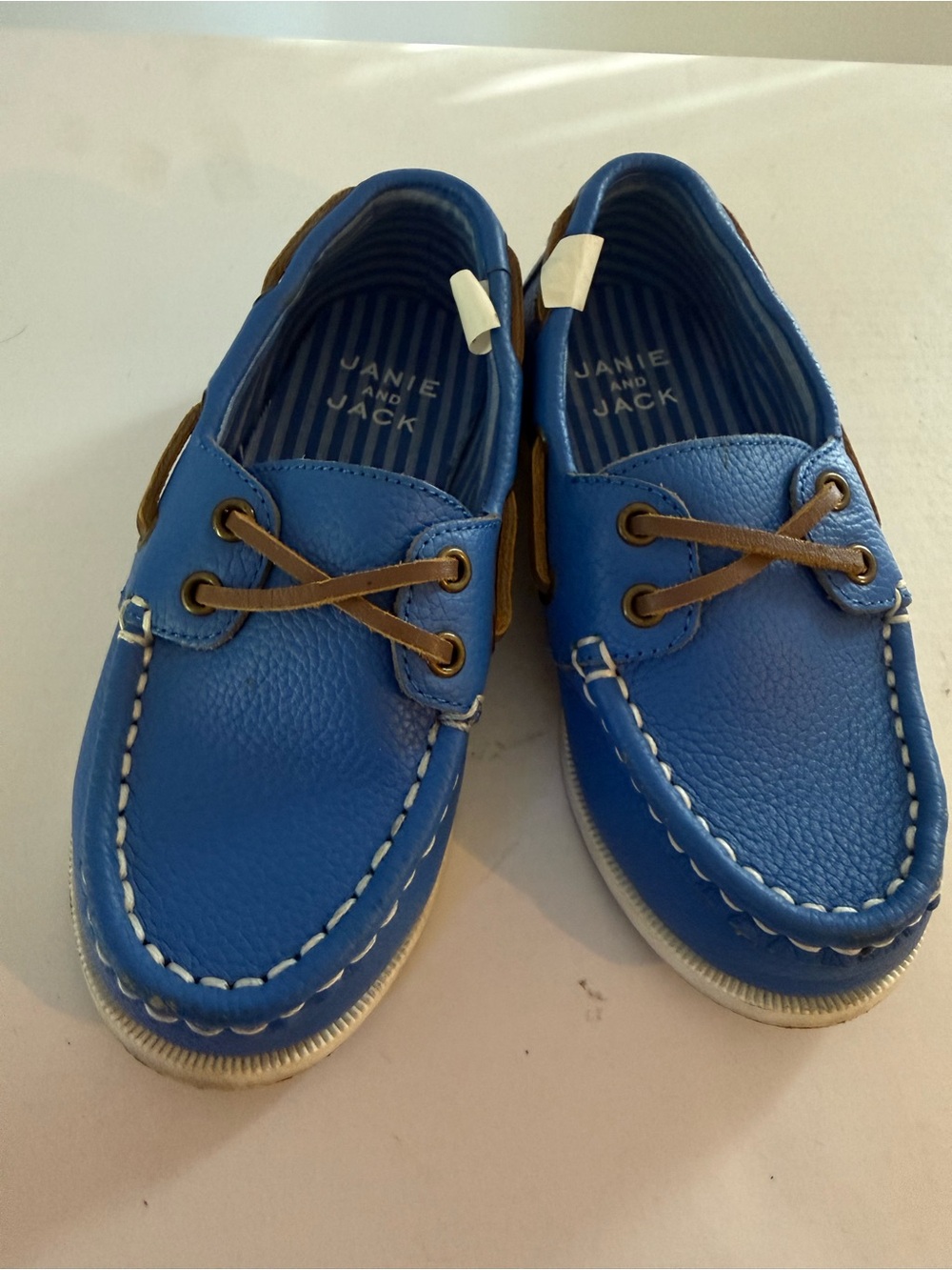 Janie And Jack Blue Boat Shoes Toddler Size 9  #Lux-K-SH